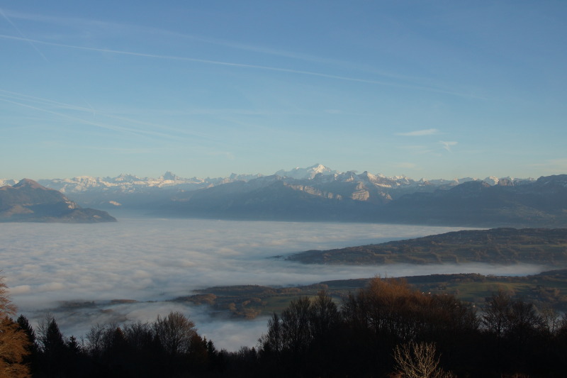 Vue depuis le Salève en hiver