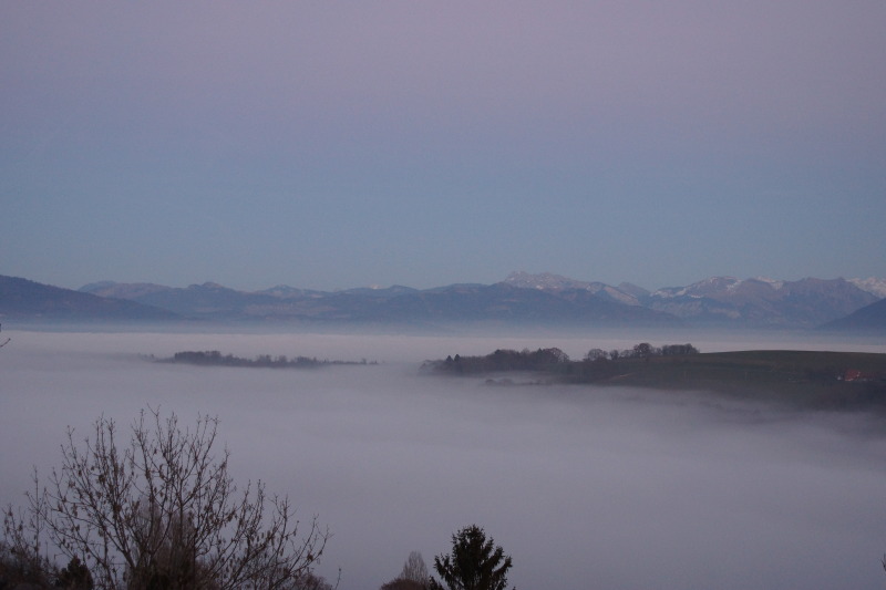 Vue depuis le Salève en hiver