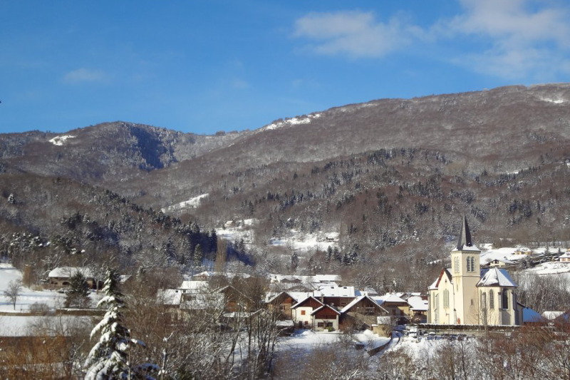 La Muraz village en hiver