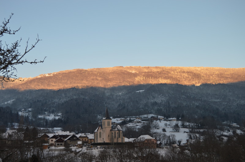 La Muraz village en hiver