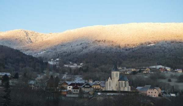 La Muraz village en hiver