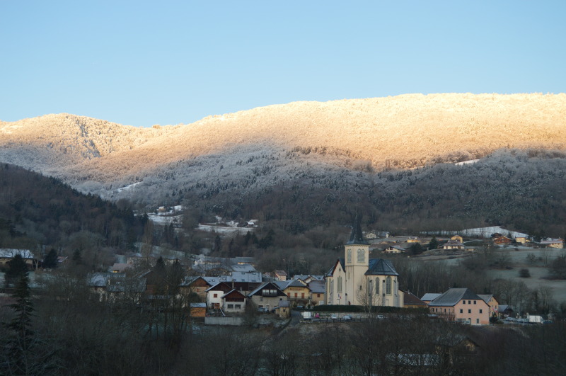 La Muraz village en hiver
