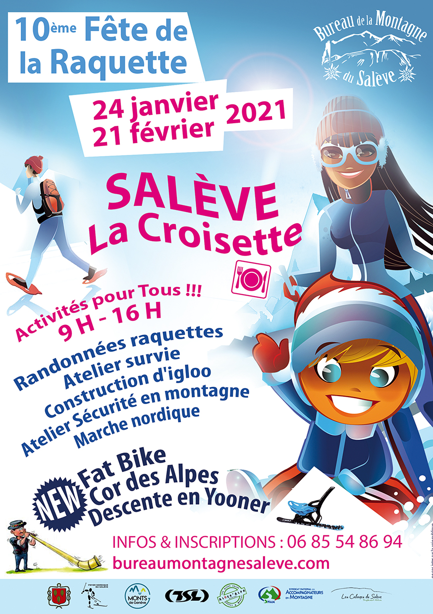 10 ème Fête De La Raquette Les Dimanches 24 Janvier Et 21 Février 2021 La Muraz